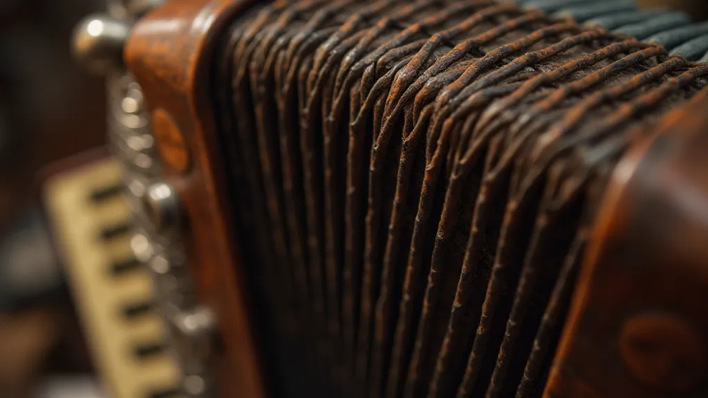 Antique accordion bellows detail
