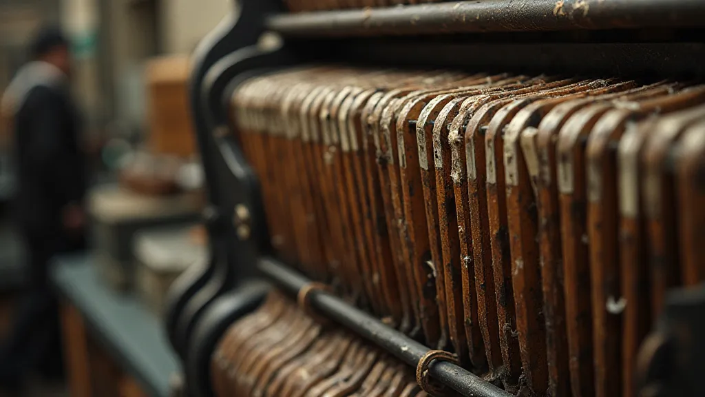 Vintage accordion disassembled
