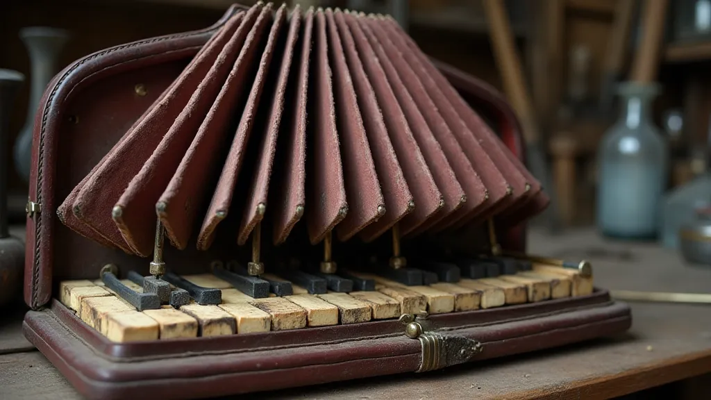 Antique accordion details