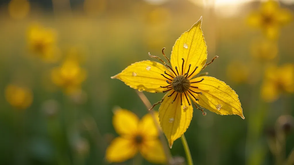 Close-up of St. John's Wort flowers and leaves