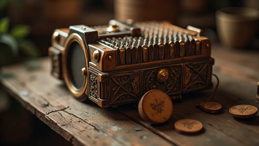 Vintage accordion detail